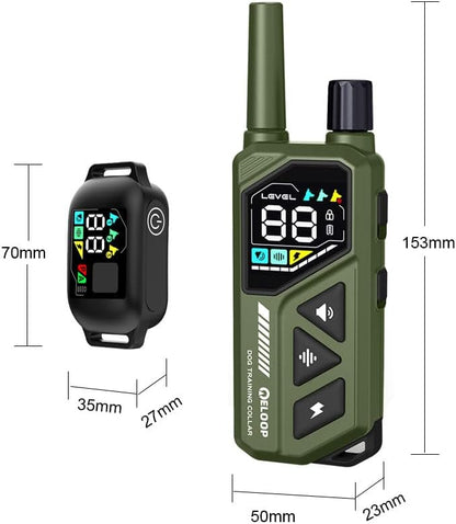 2-in-1 AI Anti-misoperation Smart Dog Bark Collar, Dog Training Collar with 3300FT Remote, IPX7 Waterproof Automatic Anti-Barking Device for 1 Dog with Beep, Vibration, Safe Shock Modes