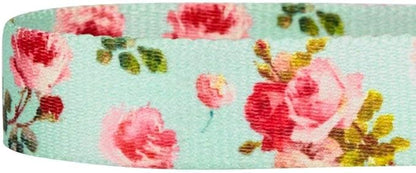 Blueberry Pet Spring Scent Inspired Rose Print Martingale Safety Training Dog Collar, Turquoise, Small, Heavy Duty Adjustable Collars for Dogs