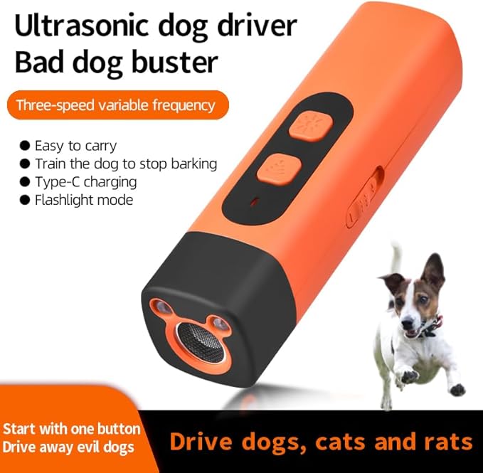 2026 Dog Bark Deterrent,Rechargeable Sonic Dog Repeller,Safe 25KHz Sonic Frequency Transmitter,Anti Bark Device for Dogs,50ft Range Professional Dog Training Tool,LED Indoor/Outdoor Barking Silencer.