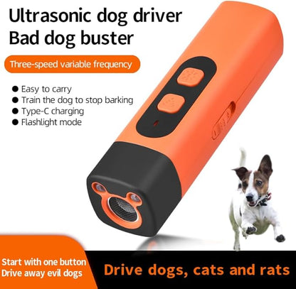 2026 Dog Bark Deterrent,Rechargeable Sonic Dog Repeller,Safe 25KHz Sonic Frequency Transmitter,Anti Bark Device for Dogs,50ft Range Professional Dog Training Tool,LED Indoor/Outdoor Barking Silencer.