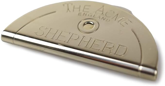 ACME 575 professional dog training shepherd lip, in mouth, whistle. Quality crescendo of sound. Sheep trails and herding. 100 dBA. Designed and Made in the UK (Nickel Silver)