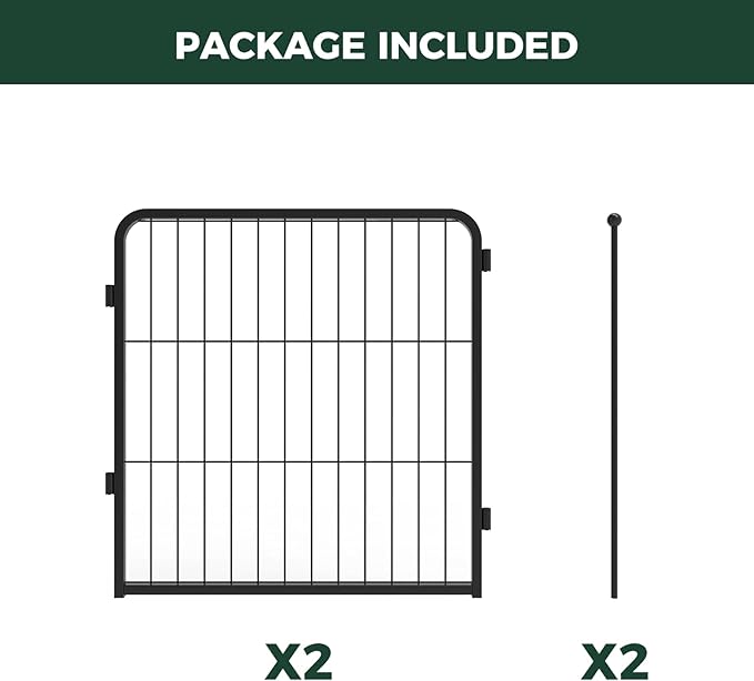 FXW AuraSpace Pro Acrylic & Wire Mesh Indoor Dog Playpen, 24" Height 2 Metal Panels Metal Dog Pen for Puppies & Small Dogs, Black│Patented
