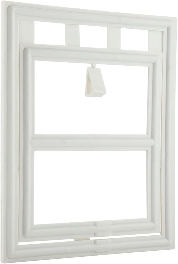 Acouto Screen Fit Pet Door Plastic Pet Dog Puppy Door Locking Safe Flap Screen Window Gate Doors, & Ramps (L Japanese Font)