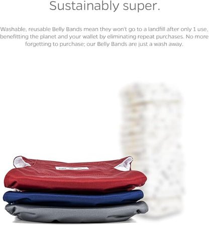 Pet Parents® Washable Belly Bands for Male Dogs (3pack) + Extendrs® of Durable Dog Diapers Male, Premium Male Dog Diapers & Dog Wraps (Large, Kingsmen)