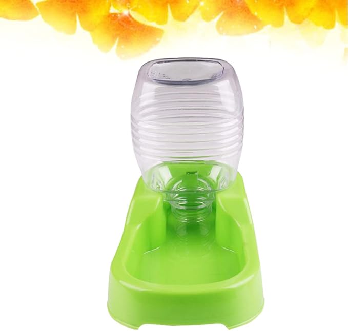 Mipcase Dog Water Feeder, Dog Water Dispenser Large, Automatic Pet Food Water Dispenser Plastic Food Feeding Bowls for Dogs Cats (Green)
