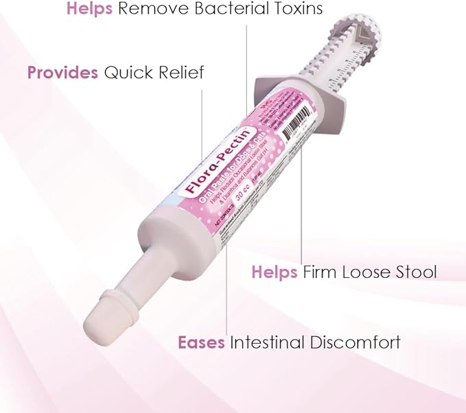 Oral Paste for Dogs & Cats – Fast Diarrhea Relief & Firm Stool Support, Helps Upset Stomach, Reduces Occasional Loose Stool, Balances Gut pH & Supports Normal Digestion (30 CC, Tasty Chicken Flavor)