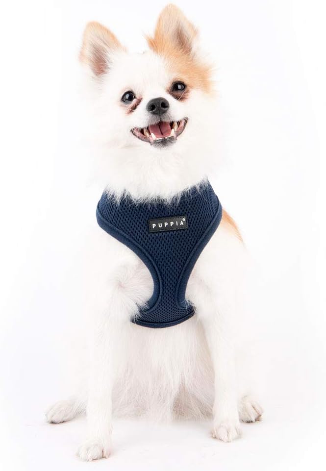 Puppia Soft Dog Harness, Navy, X-Small (PDCF-AC30-NY-XS)