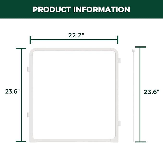 FXW AuraSpace Pro Acrylic & Wire Mesh Indoor Dog Playpen, 24" Height 2 Acrylic Panels Metal Dog Pen for Puppies & Small Dogs, White│Patented