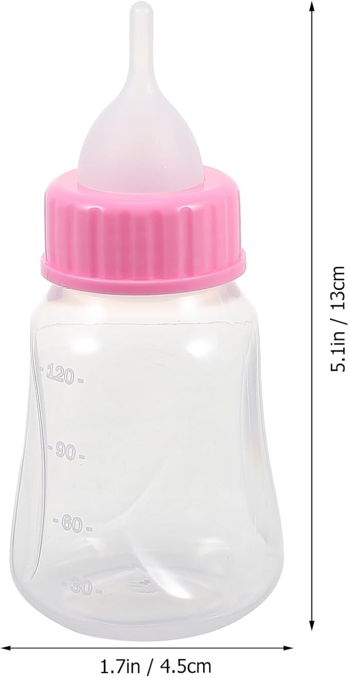 COHEALI 2Pcs Pet Nursing Bottles for Kittens and Puppies Soft Plastic Feeding Bottles with Easy Squeeze Design Safe and Reusable Milk Feeders for Newborn Pets Yellow Pink