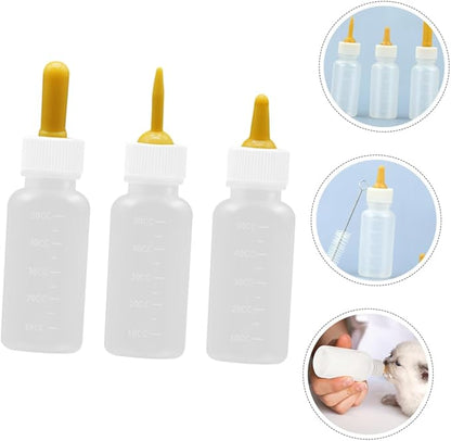 Mipcase 3pcs Pet Feeding Bottles Cat Dog Puppy Kitten Water Milk Feeding Bottle Kit