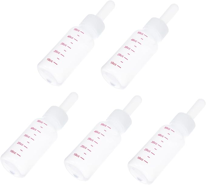 Milisten 5sets Dog Milk Feeding Bottle Newborn Cat Milk Replacer Portable Pet Bottle Leakproof Pacifier for Puppies Pet Feeding Tools