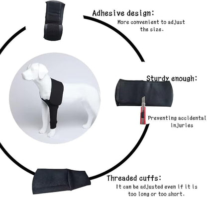 Xqpetlihai Dog Sleeves for Licking Dog Knee Brace After Surgery Wear for Dogs Abrasion Resistant Dog Recovery Sleeve for Dogs Cone Collar Alternative(2S)