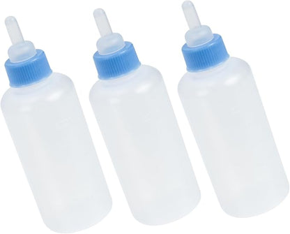 balacoo 6pcs Pet Nursing Bottles for Kittens and Puppies Easy Feeding Cat Milk Bottle for Newborn Animals Practical and Leak Design Blue