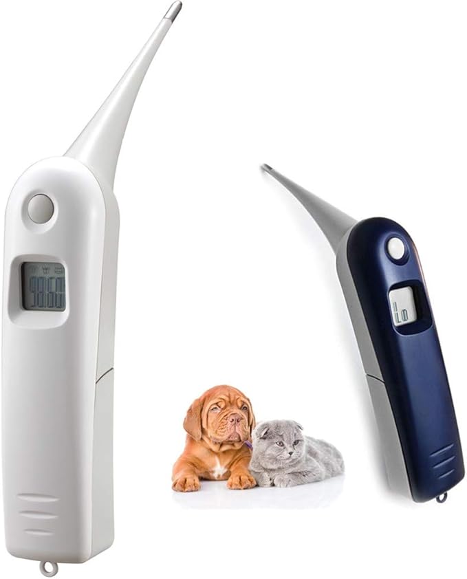 Pet Thermometer Dog Thermometer, Fast Digital Veterinary Thermometer, Pet Thermometer for Dogs, Cats, Horse,Cattle, Pigs,Birds, Sheep.(Battery Included)