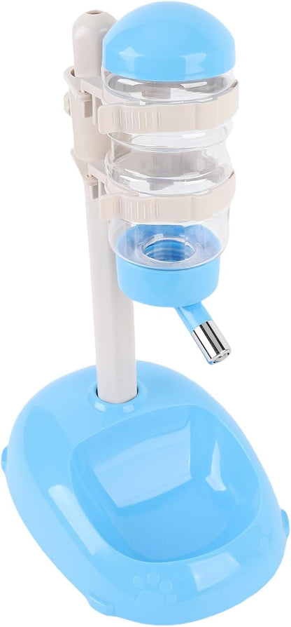 Zopsc Pet Adjustable Height Standing Water Dispenser for Puppies, Smart Feeder for Dogs and Cats, Easy to Clean Bowl for Healthy Pets (Blue)