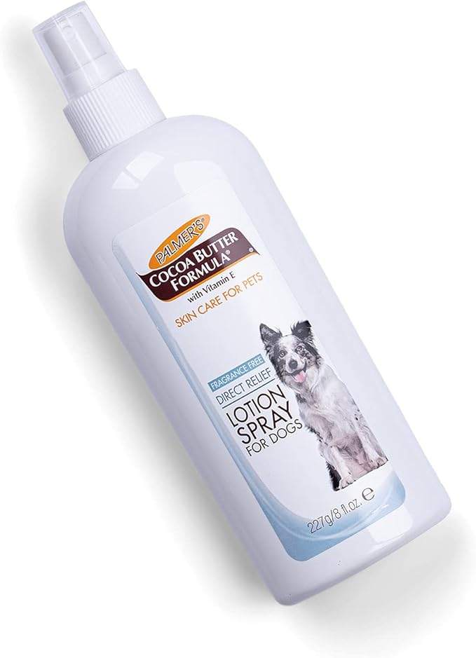 Palmer’s for Pets Cocoa Butter Formula Direct Relief Spray-On Lotion for Dogs, Moisturizing Dog Skin Care Spray to Help Soothe Dry and Itchy Skin with Easy Spray Application, 8 Fl Oz