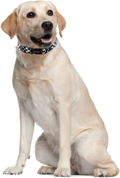 QQPETS Adjustable Soft Dog Collar: Print Flower Pink Multicolor Cute Patterns for XS Small Medium Large Pet Girl Boy Puppy Walking Running Training (XS, Plaid)