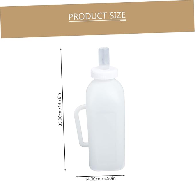 MERRYHAPY 2 Pack Silicone Calf Milk Bottles Puppy Kitten Nursing Bottle Replacement Milk Feeder for Newborn Pets
