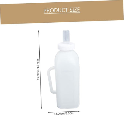 MERRYHAPY 2 Pack Silicone Calf Milk Bottles Puppy Kitten Nursing Bottle Replacement Milk Feeder for Newborn Pets