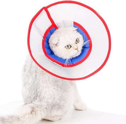 BESPORTBLE Adjustable Dog Recovery Collar Cone - Lightweight Anti-Scratch Neck Cone for Dogs and Cats Post Surgery Wound Protection with Adjustable Strap 9.84In