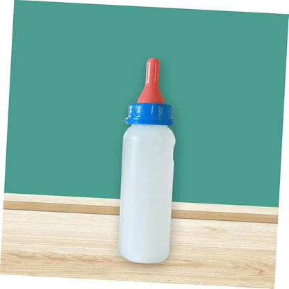 Kisangel 4pcs Calf Feeding Bottle Set for Newborn Goats Lambs and Piglets Sturdy Easy-to-Use PET Nursing Bottles Nipple for Effective Milk Feeding