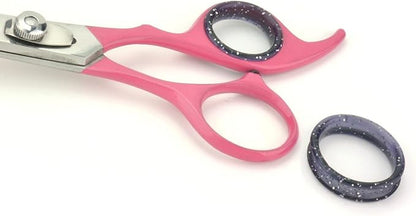 SCAREDY CUT Silent Pet Grooming Kit for Dog, Cat and All Pet Grooming - A Quiet Alternative to Electric Clippers for Sensitive Pets (Left-Handed Pink)