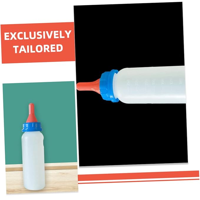 UKCOCO 4PCS Calf Feeding Bottle Set for Small Animals Lamb and Goat Milk Feeder Nipple PET Nursing Station for Calves Sheep and Livestock