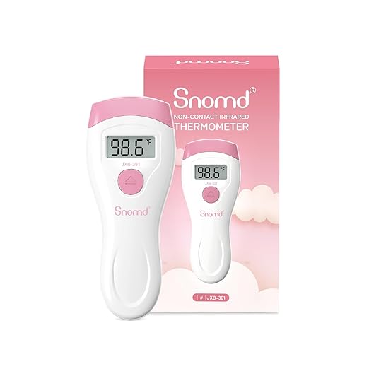 Non-Touch Forehead Thermometer, Digital 2-in-1 Infrared Thermometer for Adults, Kids, and Babies with Fever Alarm, Instant Reading, Medical-Grade Accuracy