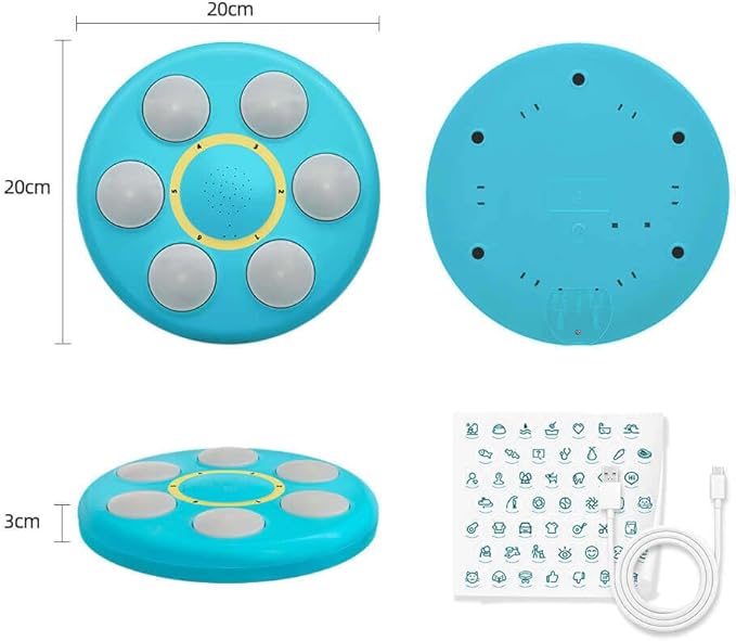 Six-in-One Voice Recording Button, Dogs cat Talk& Speaking Buttons for Communication Pet Animal Training Buzzers, Classroom Fluent Answer 30 Second Record & Playback, Funny Gift for Study Office Home