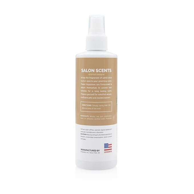 Bark2Basics Salon Scents Pet Grooming Cologne Spray - 8 oz, Natural Professional Grade Perfume for Dogs and Cats, Long Lasting, Deodorizing, (Coconut and Pineapple)