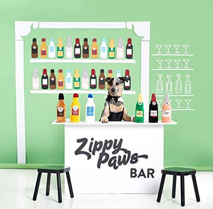 ZippyPaws Happy Hour Crusherz - Interactive Dog Toys to Keep Them Busy, Squeaky Plush Pet Toy for All Breeds, for Small, Medium, & Large Dogs, Drink Themed Crinkle Water Bottle Toy - Whiskey