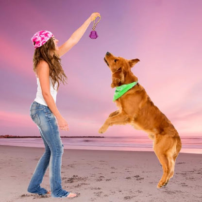 Hank & Harley Dog Treat Toy- Entertain with Food & Treat Dispensing, Fetching and Chewing Toys. Amazing Durability, Dishwasher Safe, BPA Free Non-Toxic Rubber (Toy & Rope)