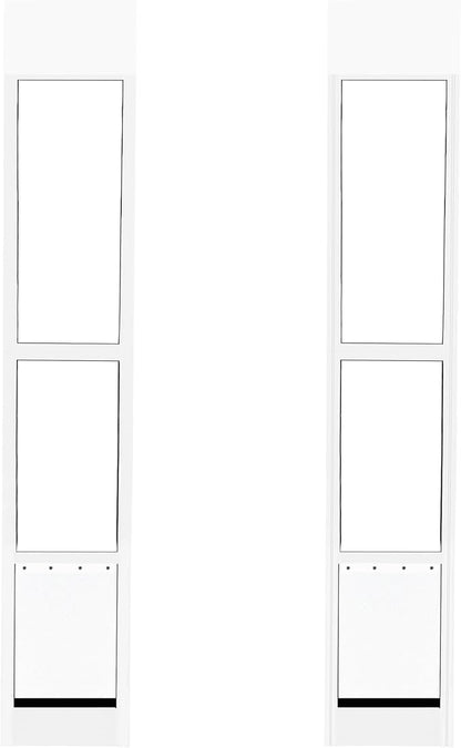 Large Dog Door for Sliding Glass Doors, Adjustable Height 92.9"-96.4",Easy Installation,Magnetic Closing Curtain.