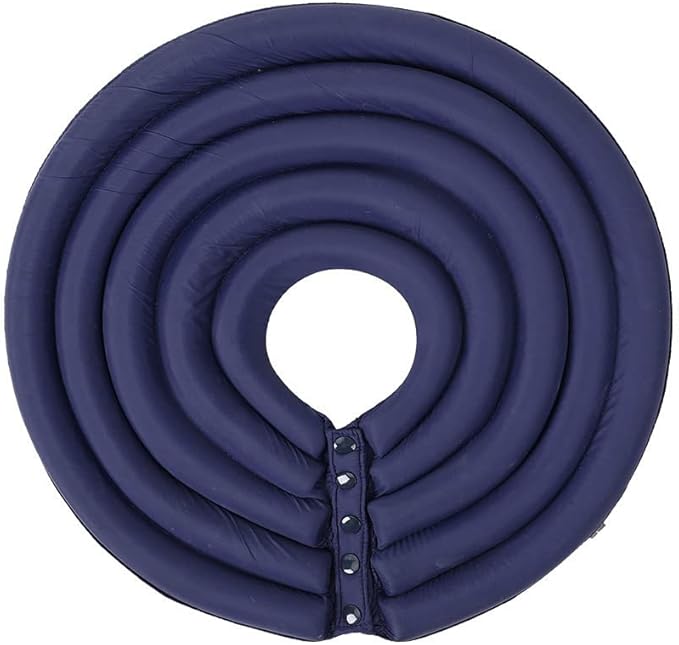 Dog Cone Collar, Inflatable Dog Neck Donut Collar Alternative After Surgery, Soft Protective Recovery Cone for Small Medium Large Dogs and Cats Puppies - Alternative Collar (Dark Blue,S)