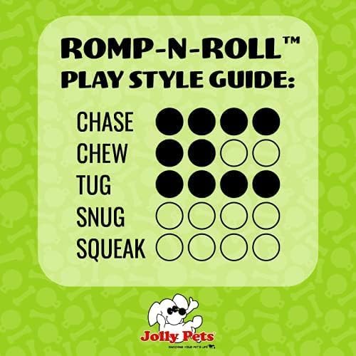 Jolly Pets Romp-n-Roll Rope and Ball Dog Toy, 4.5 Inches/Small, Purple, 4.5-Inch Romp-n-Roll, Purple