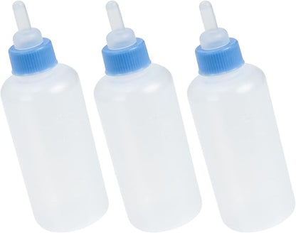 Pet Cat Feeders 3pcs Kitten Nursing Bottle Puppy Milk Bottle Pet Water Feeders Blue