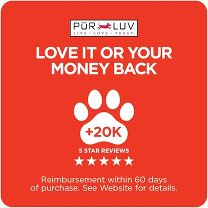 Pur Luv Dog Treats, K9 Kraves Rawhide Free Bone Dog Treat, Chicken Flavor, Made with Real Chicken, 20 Count, Healthy, Easily Digestible, Long-Lasting, High Protein, Satisfies Dog's Urge to Chew