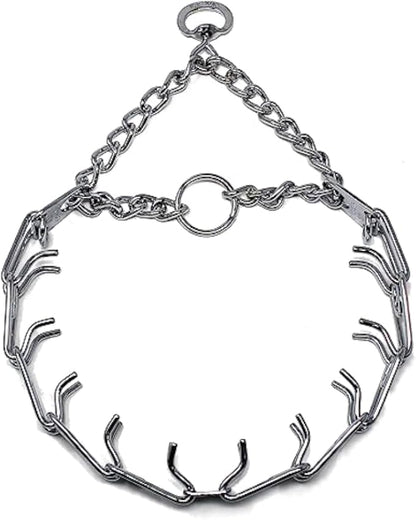 Herm Sprenger Prong Dog Training Collar, 3.2mm x 23in Medium, Ultra-Plus Chrome Plated Steel Pet Pinch Collar No-Pull Collar for Dogs Anti Pull Training Collar Made in Germany