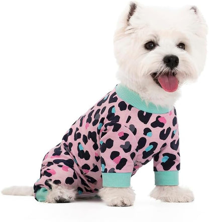 Dog Surgery Recovery Suit, Dog Onesie for Surgery Female Male Dogs, Dogs Pajamas Long Sleeve, Small Dogs Onesie, Abdominal Wound Bandages Surgical Suit, Cat Recovery Suit for Shedding Skin Disease