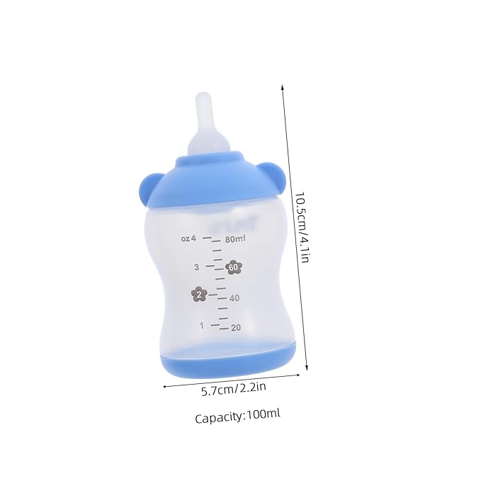 VANZACK 2PCS PET Nursing Bottle Set Silicone Nipple Feeding Bottles for Puppies and Kittens Portable Milk Feeder for Small Animals for Travel and Outdoor Use