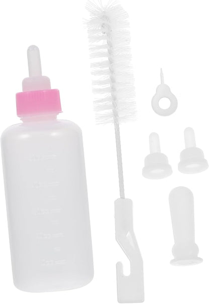 LIOOBO 6pcs Baby Milk Bottle Set for Small Dogs Cats Reusable Nursing Bottles for Newborn Pets Puppy Kitten Feeding Solution