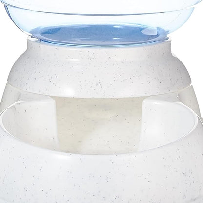 Amazon Basics Gravity Pet Food Feeder for Dogs and Cats, Easy to Clean, Easy to Fill, Removable Lid, 6-Pound Capacity, Small, Gray