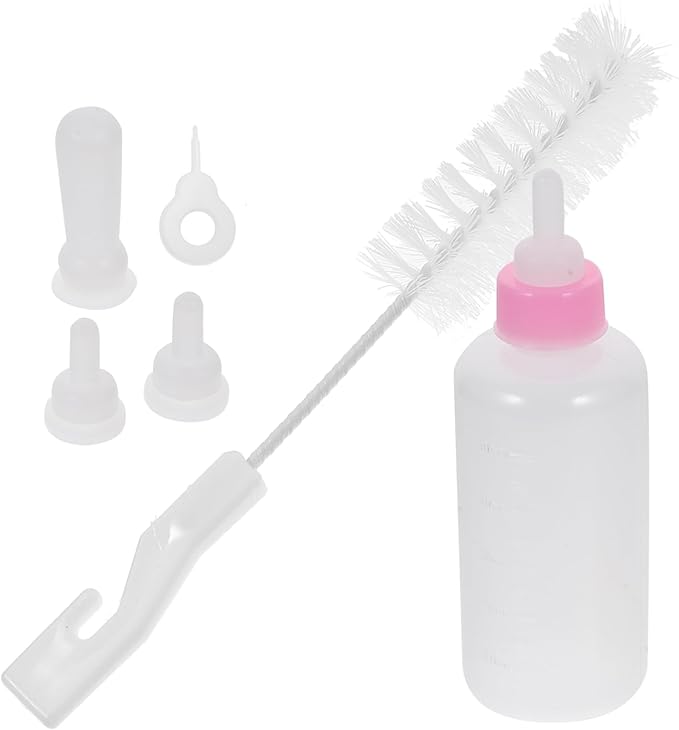 Dog Cat Nursing Bottles Kit Silicone Milk Bottle for Puppy Newborn Pet Feeding