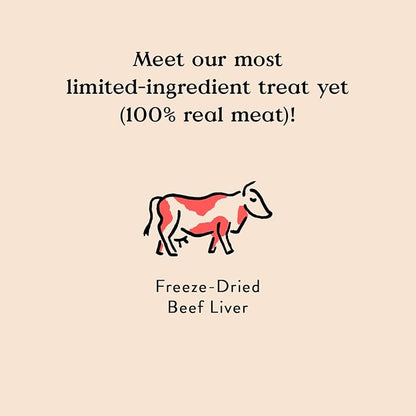 Bocce's Bakery Beef Liver Freeze-Dried Treats, 3 oz, All-Natural, Made in USA, Dog Treats