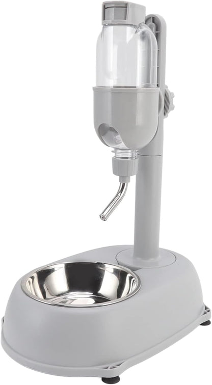 Pet Water Dispenser, Pet Standing Water Dispenser Bowl, 2 in 1 500ml Multifunctional Detachable Height with Stand for Dogs Cats