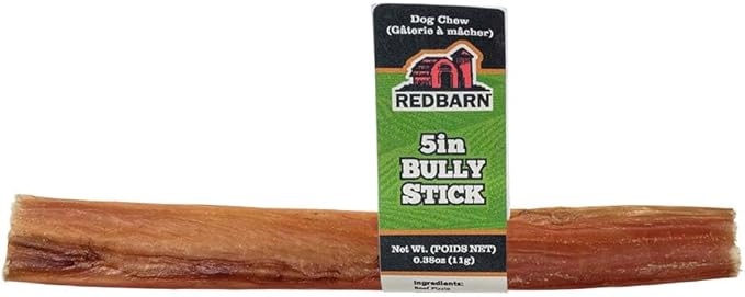 Redbarn 5" Bully Sticks - Long Lasting Dog Chew | All Natural Bully Bones (50-Count)