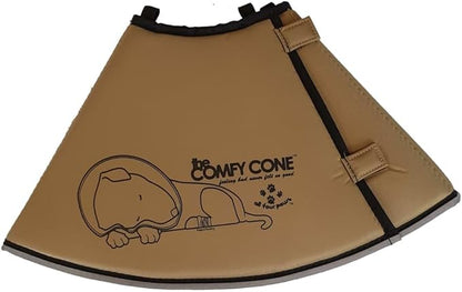 All Four Paws Comfy Cone Pet Cone for Dogs, Cats, X-Small, Tan - Comfortable Soft Dog Cone Collar Alternative for After Surgery, Wound Care, Spay, Neuter - Dog and Cat Recovery Elizabethan-Collar