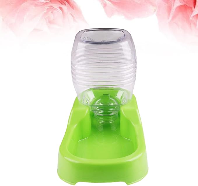 Mipcase Dog Water Feeder, Dog Water Dispenser Large, Automatic Pet Food Water Dispenser Plastic Food Feeding Bowls for Dogs Cats (Green)