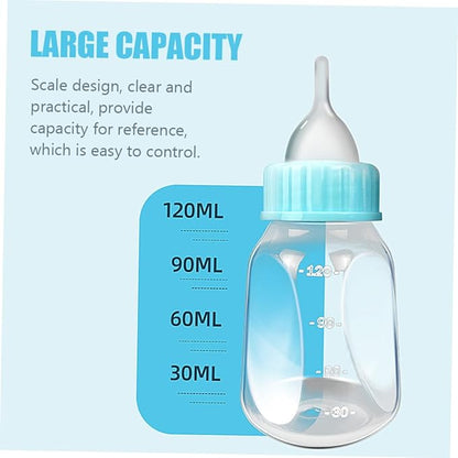 2pcs Pet Feeder Kit Kitten Nursing Bottles Silicone Cat Milk Bottle for Newborn Animals Container
