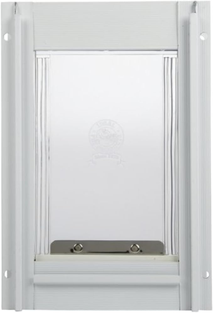 Ideal Pet Products Deluxe Aluminum Pet Door with Telescoping Frame, Super Large, 15" x 20" Flap Size, White